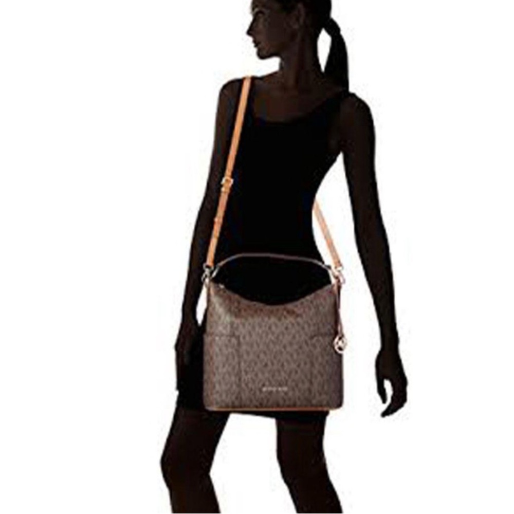 Michael Kors Anita Large Brown Acorn Convertible Shoulder Crossbody Bag * - Picture 7 of 7